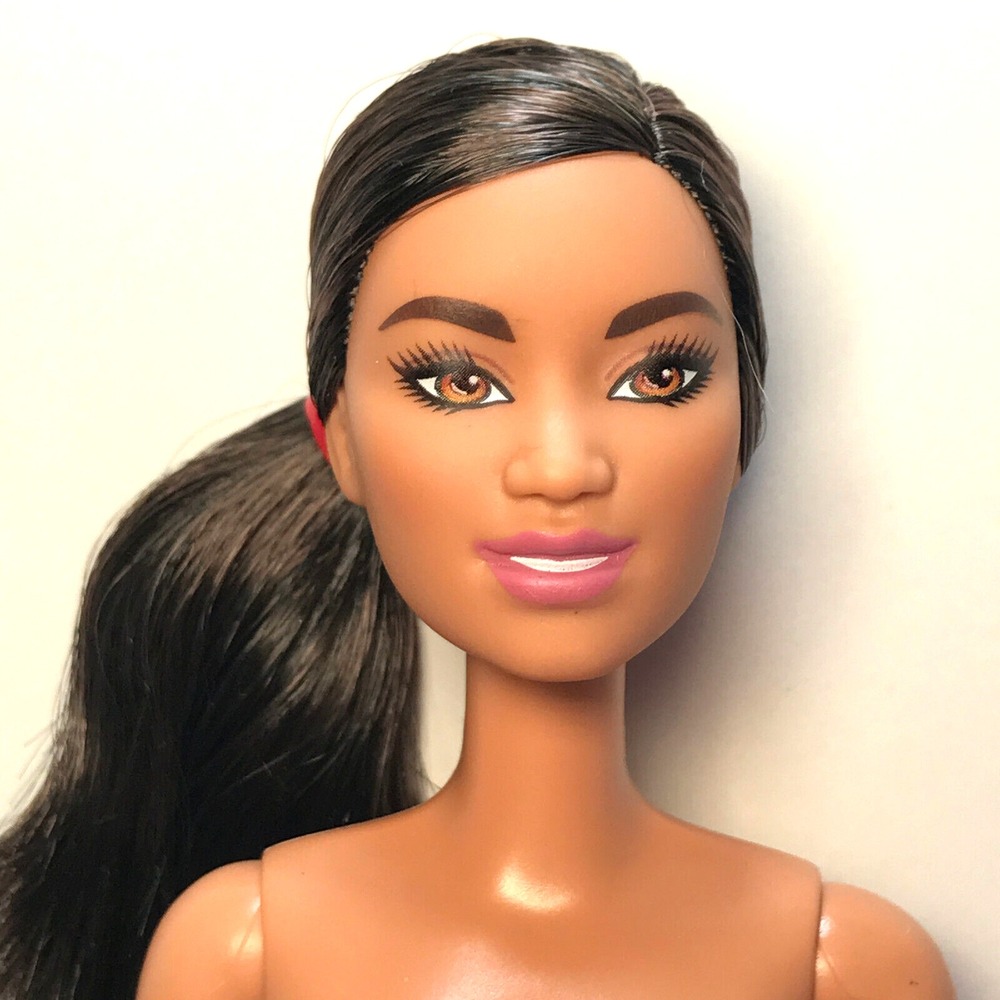 Nude Barbie 2021 Career Pasta Chef Side Ponytail Hispanic GTW38 Doll For OOAK